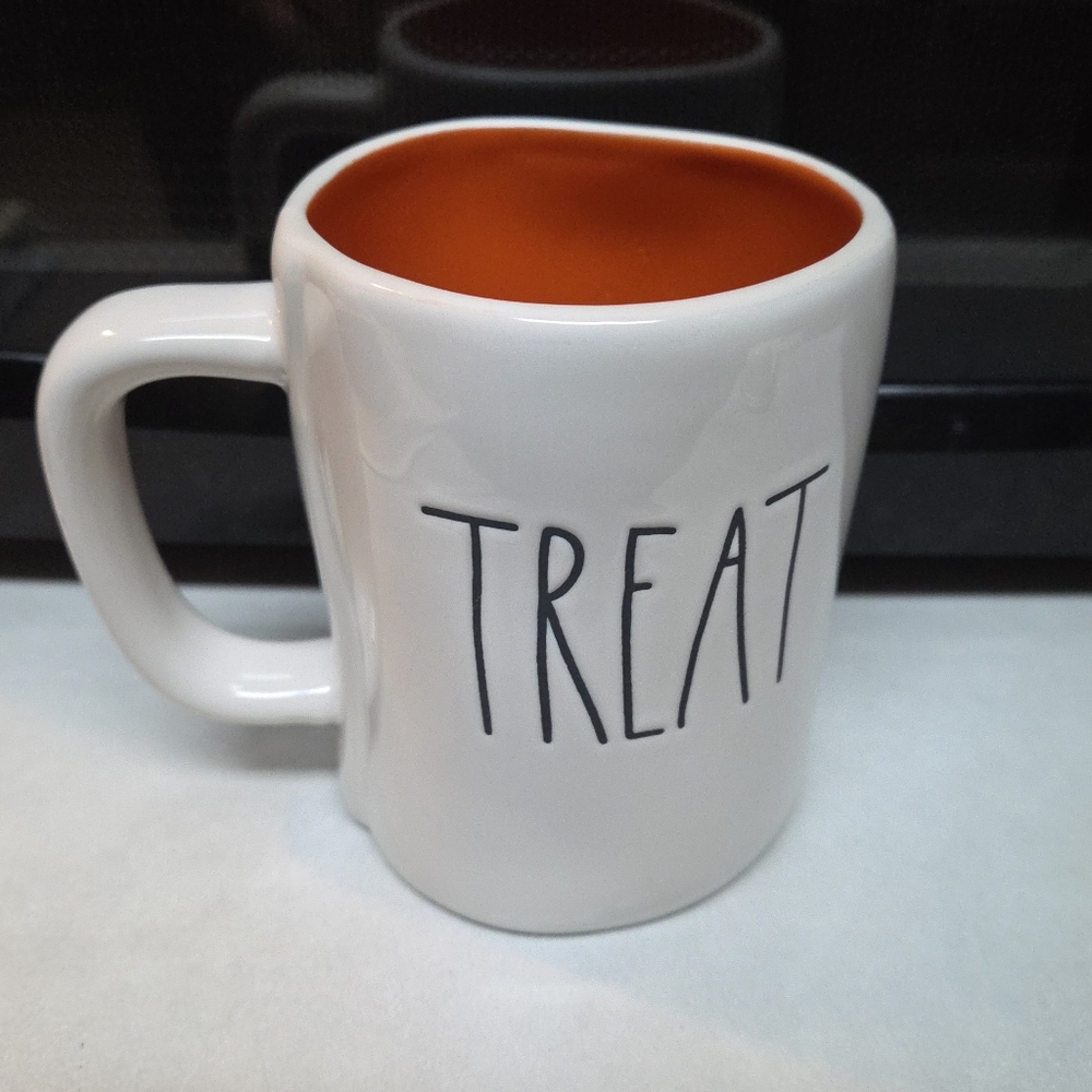 Rae Dunn Trick/Treat White Orange Halloween Fall Mug